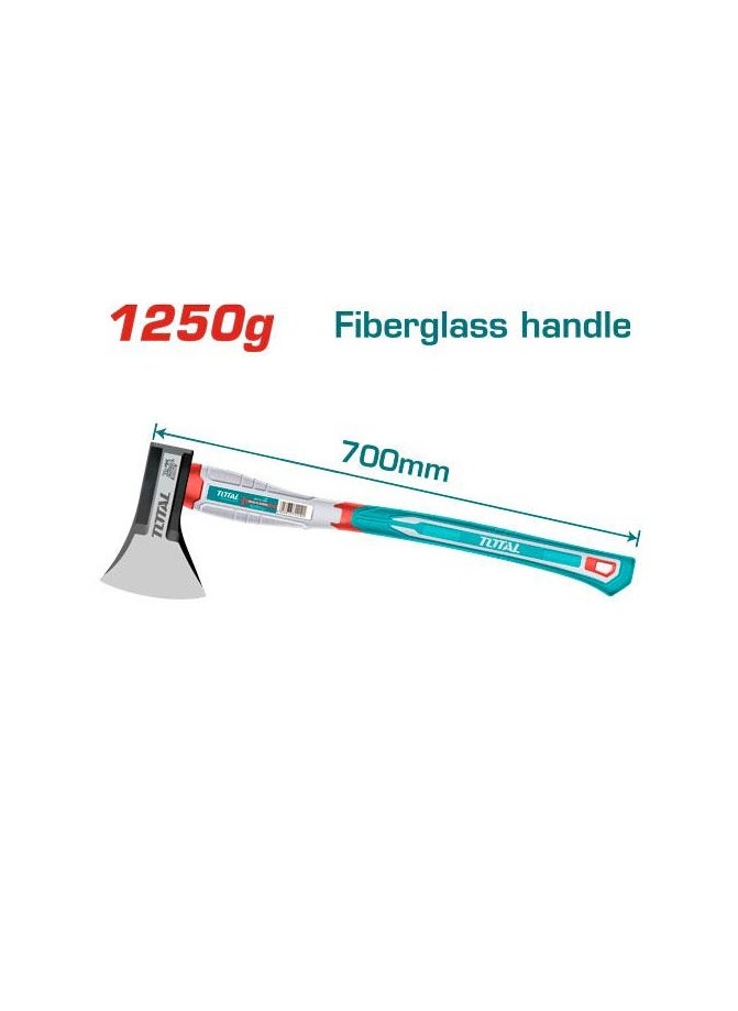 TOTAL Heavy-Duty Drop-Forged Axe – 1250g Durable Cutting Tool for Outdoor and Camping 