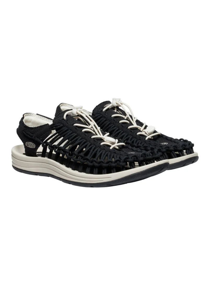 Keen WOMEN UNEEK CANVAS FLAT SANDALS BLACK/BIRCH