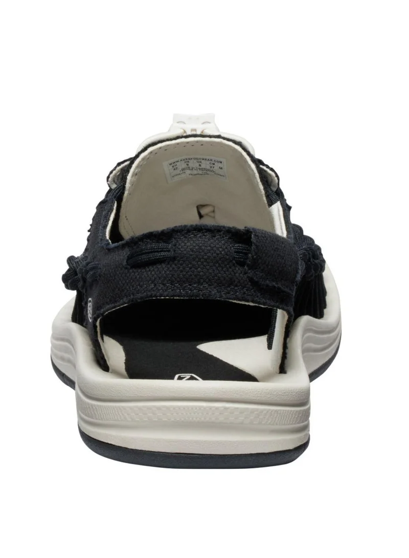 Keen WOMEN UNEEK CANVAS FLAT SANDALS BLACK/BIRCH