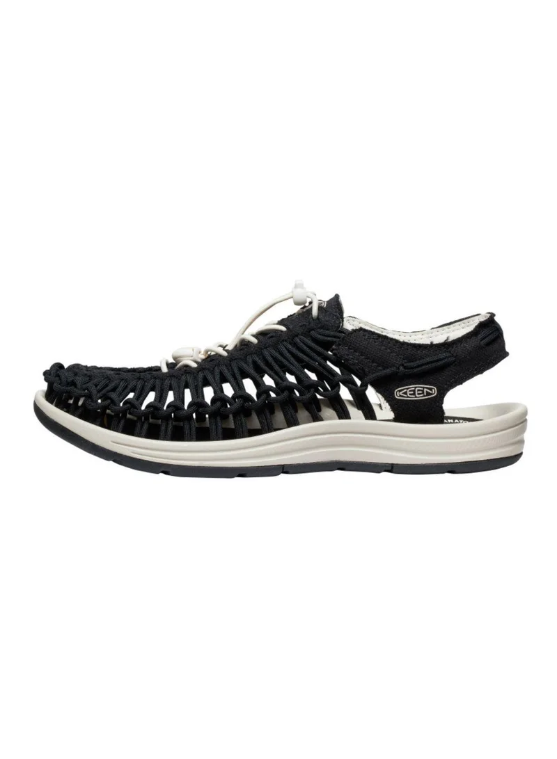 Keen WOMEN UNEEK CANVAS FLAT SANDALS BLACK/BIRCH