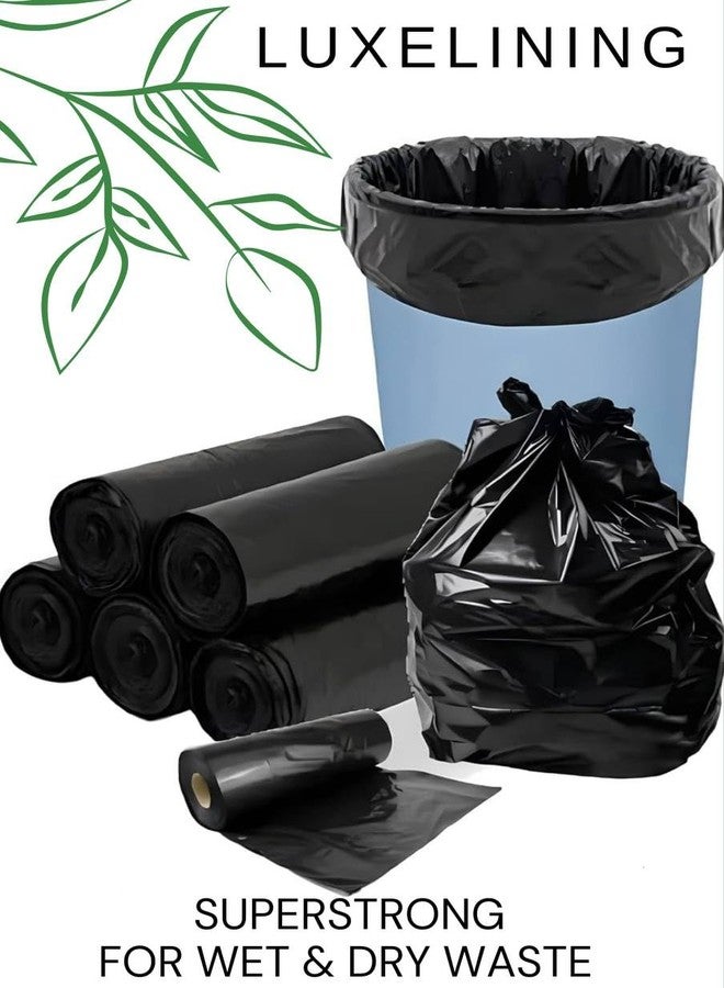 Luxelining Biodegradable Garbage Bags For Dustbin-Medium 19 X 21 Inches|30 Bags Per Roll (Pack Of 3, Black), 90 bag (3) - Image 2