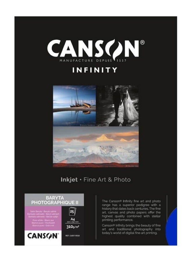 كانسون إنفينيتي باريتا فوتوغرافيك II A4 25 ورقة - Image 1