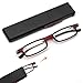 REAVEE Folding Reading Glasses for Men Women Ultra Thin Blue Light Blocking Anti UVEyestrain Computer TR90 Slim Foldable Portable Readers with Compact Flat Case Red 15 - Image 1