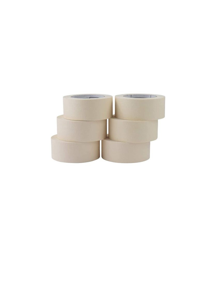 ROBUSTLINE Robustline Adhesive Masking Tape General Purpose Painter's Tape Bulk for Painting, Labeling, Packing, Craft, Art, Home, Office, School Etc. (2 INCH, 12)  - Image 2