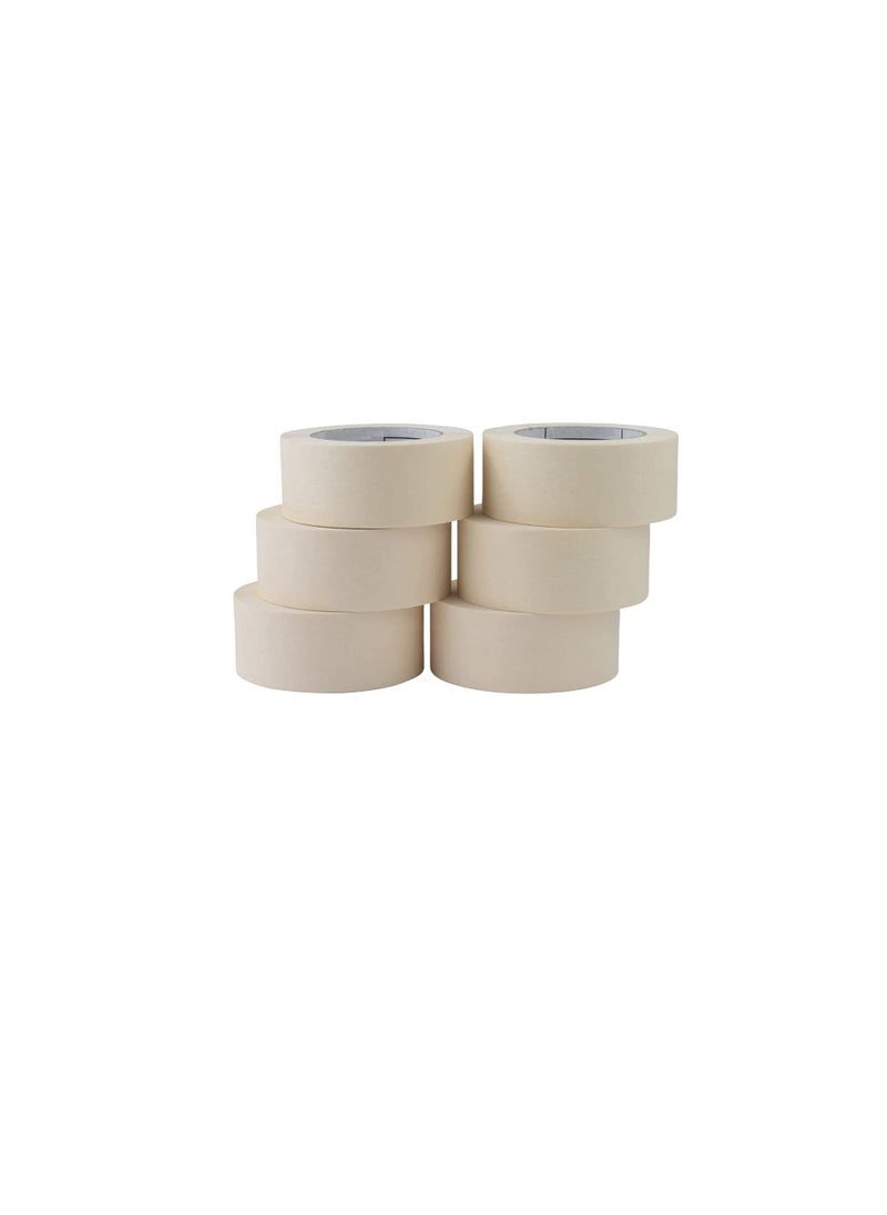 ROBUSTLINE Robustline Adhesive Masking Tape General Purpose Painter's Tape Bulk for Painting, Labeling, Packing, Craft, Art, Home, Office, School Etc. (2 INCH, 12)  - Image 1
