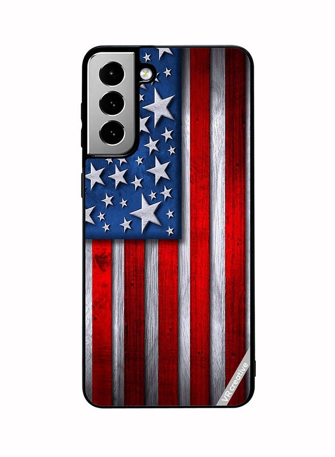 VR CREATIVE Protective Case Cover For Samsung Galaxy S21 FE 5G Usa Flag Design Multicolour - Image 1