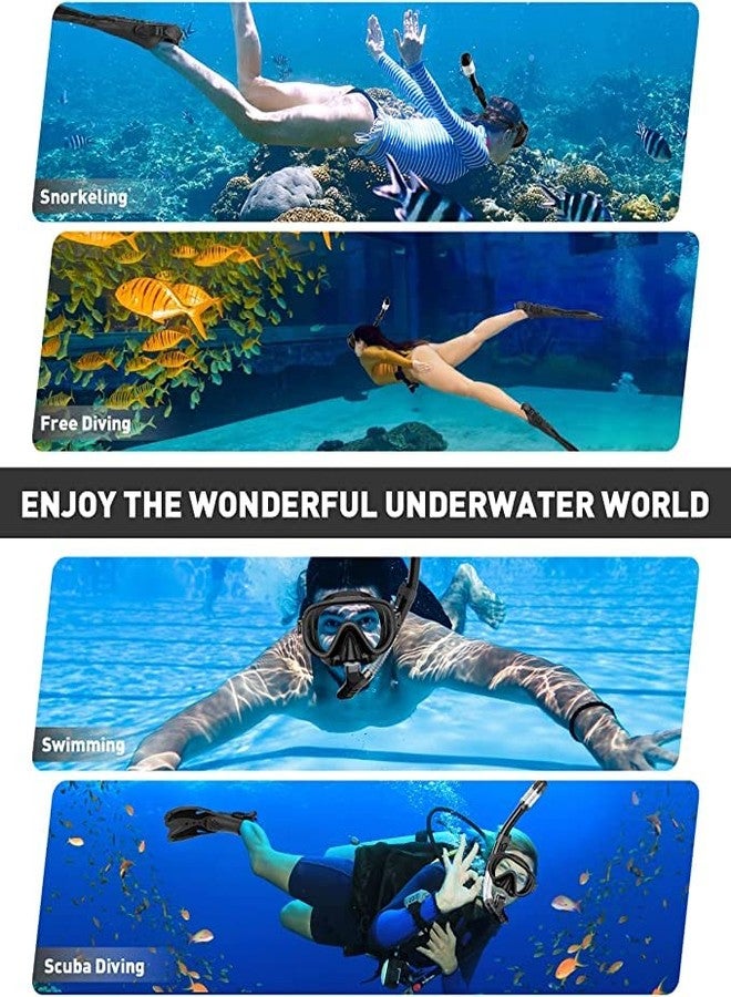 Delavala Snorkel Fins Adjustable Buckles Open Heel Swim Flippers Travel Size Short Swim Fins for Snorkeling Diving Swimming Adult Men Womens - Image 5