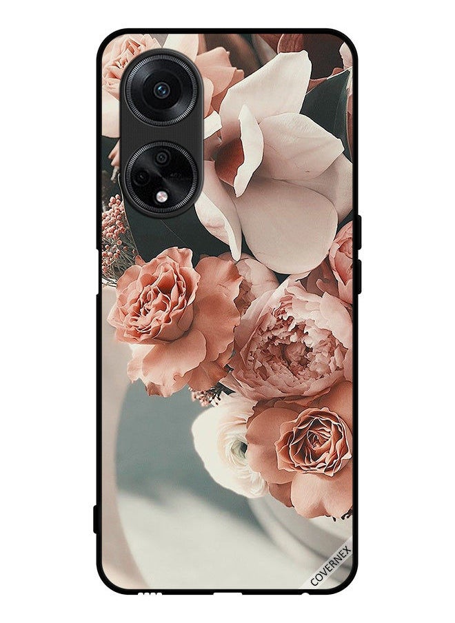 Covernex غطاء حماية لهاتف Oppo A98 5G باقة من زهور الخوخ الجميلة  - Image 1