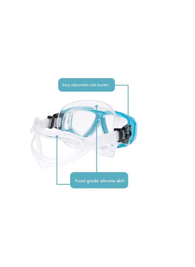 Generic Mask Snorkeling Gear Kids Adult Snorkel Mask Dive Goggles Silicone Swim Glasses Scuba Free Diving Spearfishing Anti-Leak Anti-Fog Neoprene Strap Cover  - Image 2