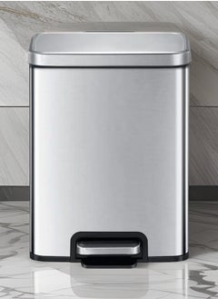 EKO MADISON SERIES | Brushed Stainless Steel Finish | Soft-Closing | Fingerprint-Resistant | Luxury Pedal Trash & Garbage Bin | Multiple Sizes ( 6 - 20 L) To Suit Different Places | 8 Liters  - Image 1
