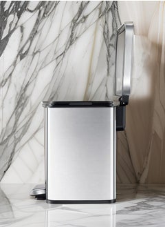 EKO MADISON SERIES | Brushed Stainless Steel Finish | Soft-Closing | Fingerprint-Resistant | Luxury Pedal Trash & Garbage Bin | Multiple Sizes ( 6 - 20 L) To Suit Different Places | 8 Liters  - Image 2