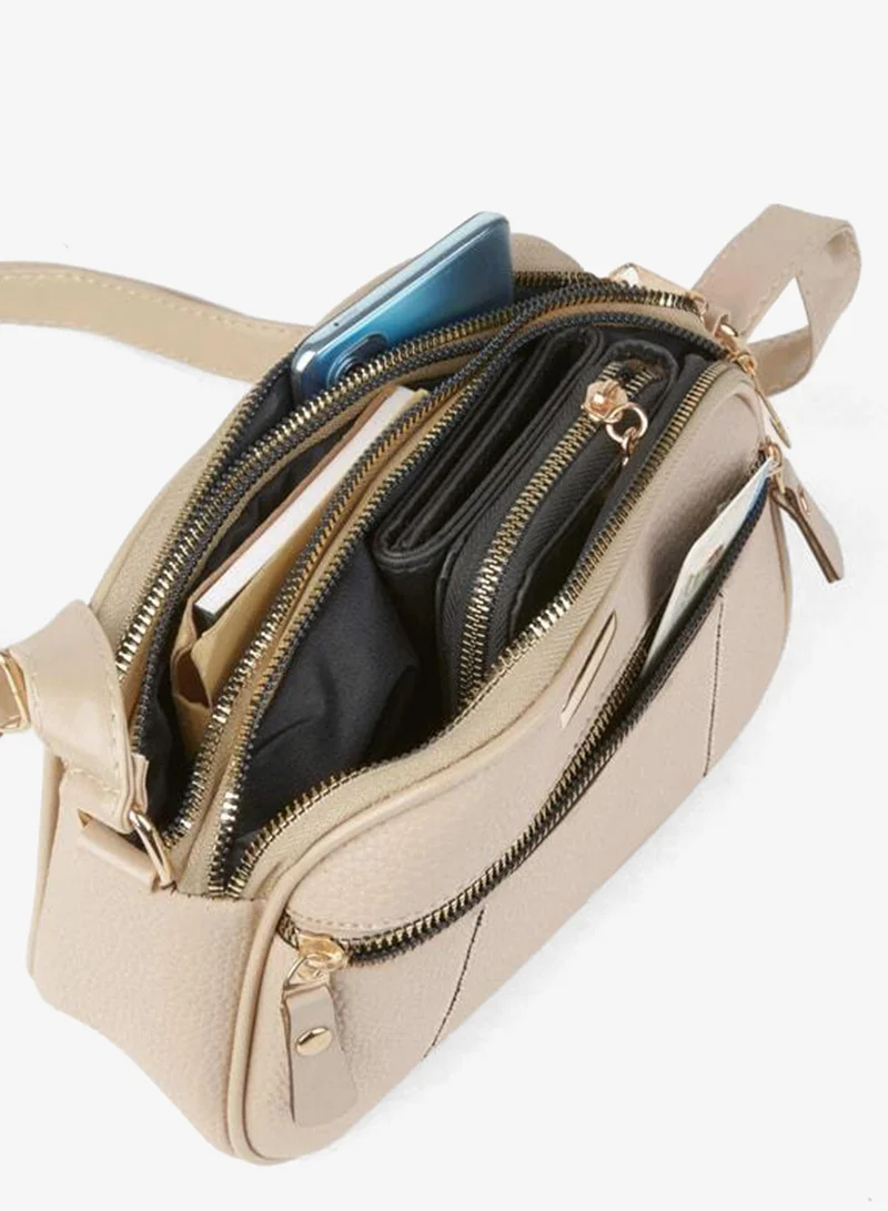 Vivaq  Women's Sincap Vizon 4-Compartment Synthetic Leather Medium-Size Zipper Closure Hand, Arm and Shoulder Bag. for Women | Best Price UAE