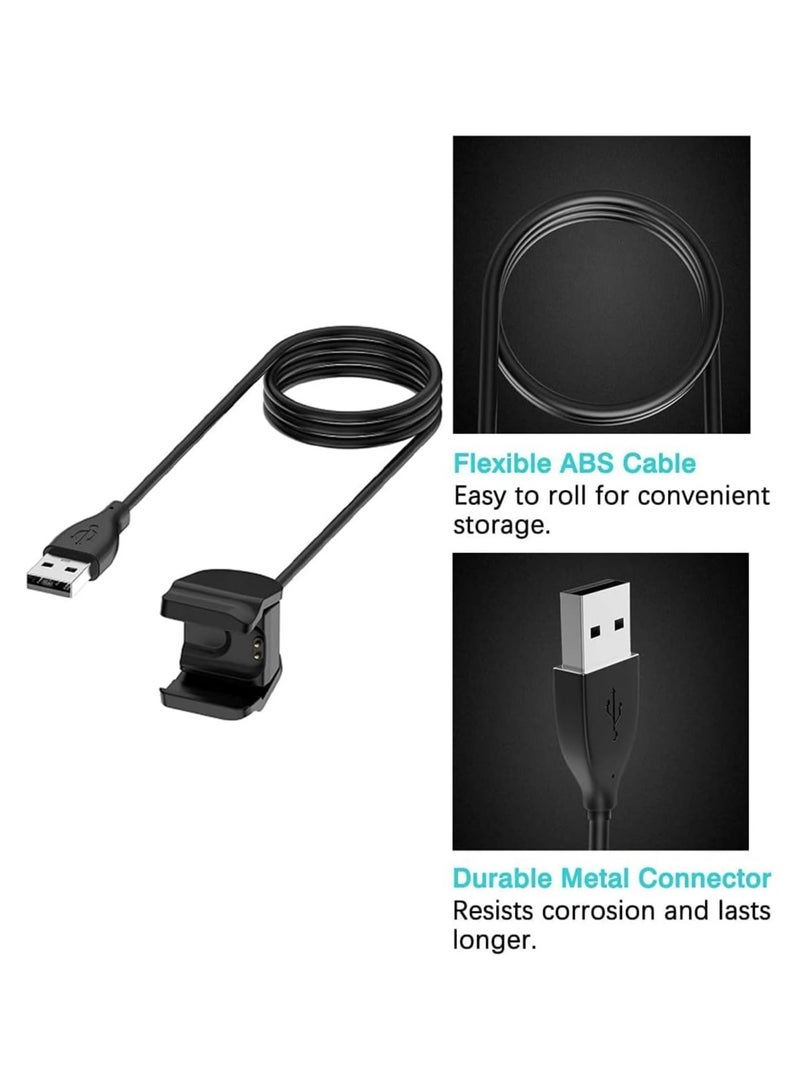 Compatible with Amazfit Band 5 Charger, Lamshaw USB Charging Cilp Dock Replacement Charger Cilp Compatible with Amazfit Band 7 / Band 5 Fitness Tracker (Black)  - Image 2