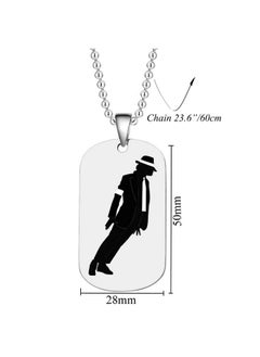 BOMJJOR Necklace Bracelet For Fans Men Jewelry Memorial Collection (Dog Tag Necklace C)  - Image 2