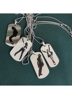 BOMJJOR Necklace Bracelet For Fans Men Jewelry Memorial Collection (Dog Tag Necklace C)  - Image 4