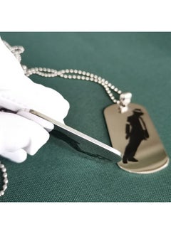 BOMJJOR Necklace Bracelet For Fans Men Jewelry Memorial Collection (Dog Tag Necklace C)  - Image 5