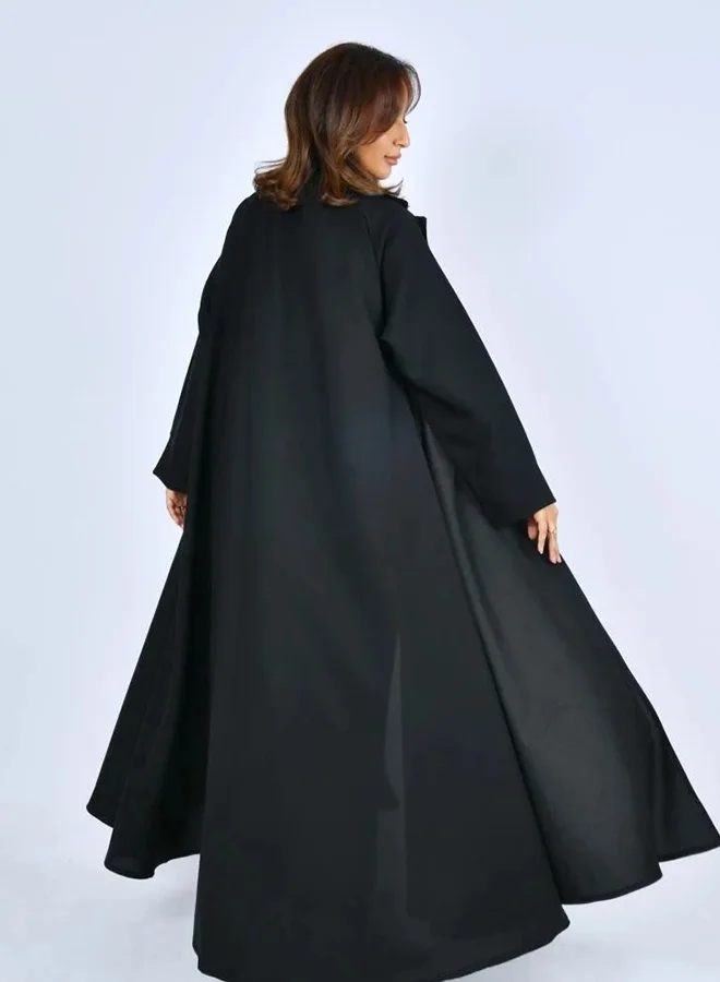 عبايات لمحة عباية كلوش موديل رسمي بلون الاسود
