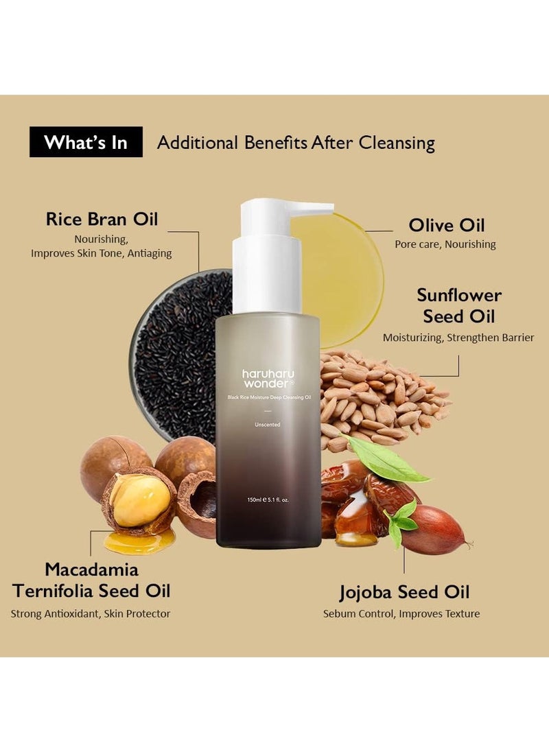 Haruharu Wonder Black Rice Moisture Deep Cleansing Oil 150ml  - Image 5