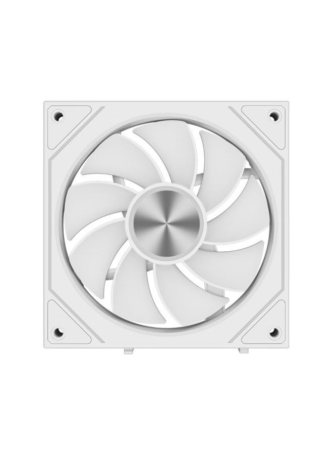 Pccooler Mirror Blade Building Block F3 X120 White Anti-leaf Three Sets Pack 12cm Case Fan/wireless Building Block Assembly/infinite Mirror Argb/pwm Temperature Control Speed Adjustment - Image 4