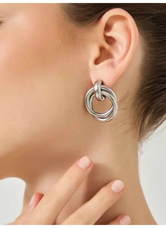 Styli Styli Dual Circle Earrings