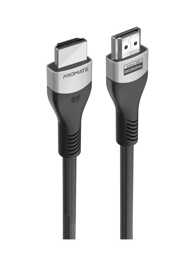 بروميت كابل HDMI 8K، كابل فيديو صوت HDMI 2.1 عالي السرعة بسرعة 48 جيجابت في الثانية مع إرجاع صوتي محسن، سلك رفيع 3 متر ودعم HDR ديناميكي للشاشة، UHDTV، جهاز العرض، PrimeLink8K-300 أسود أبيض - Image 1