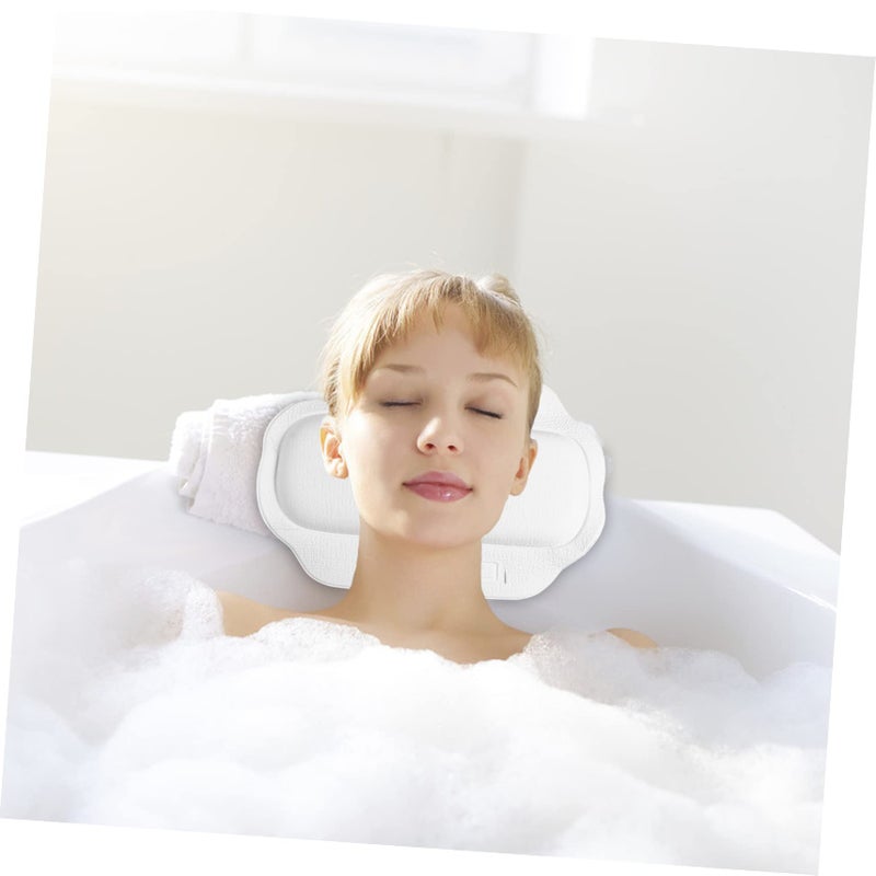 Non Slip Bath Pillow for Neck and Back Support PVC Foam Tub Cushion with Suction Cups - Image 3