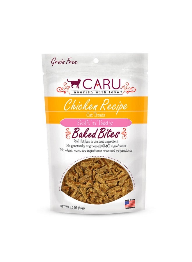CARU - Soft ‘n Tasty Baked Bites - Chicken Bites Cat Treats - Flavorful All-Natural Treats - 3 oz. - Image 1