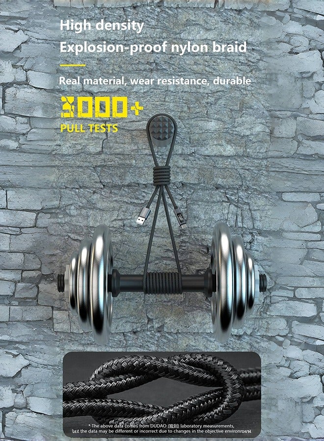 دوداو كابل شحن سريع بشاشة رقمية بقوة 100 وات، شاحن سريع من كابل Type C إلى كابل Type C، متوافق تمامًا مع بروتوكول الشحن السريع، مناسب للهواتف المحمولة والأجهزة اللوحية وأجهزة الكمبيوتر المحمولة متعددة العلامات التجارية - Image 5