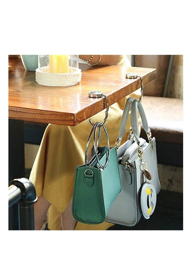 Handbag Hangers Set of 4 Purse Hook for Table Handbag Storage Folding Decor Table Hook Women's Bag Handbag Hanger Holder Mixed Color 1.77x3.54in - Image 4