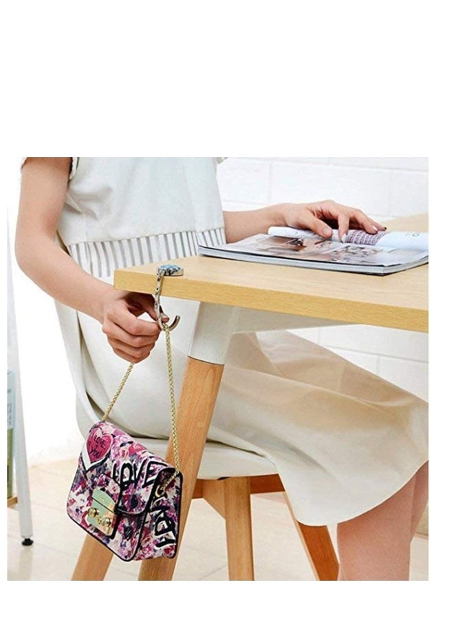 Handbag Hangers Set of 4 Purse Hook for Table Handbag Storage Folding Decor Table Hook Women's Bag Handbag Hanger Holder Mixed Color 1.77x3.54in - Image 2