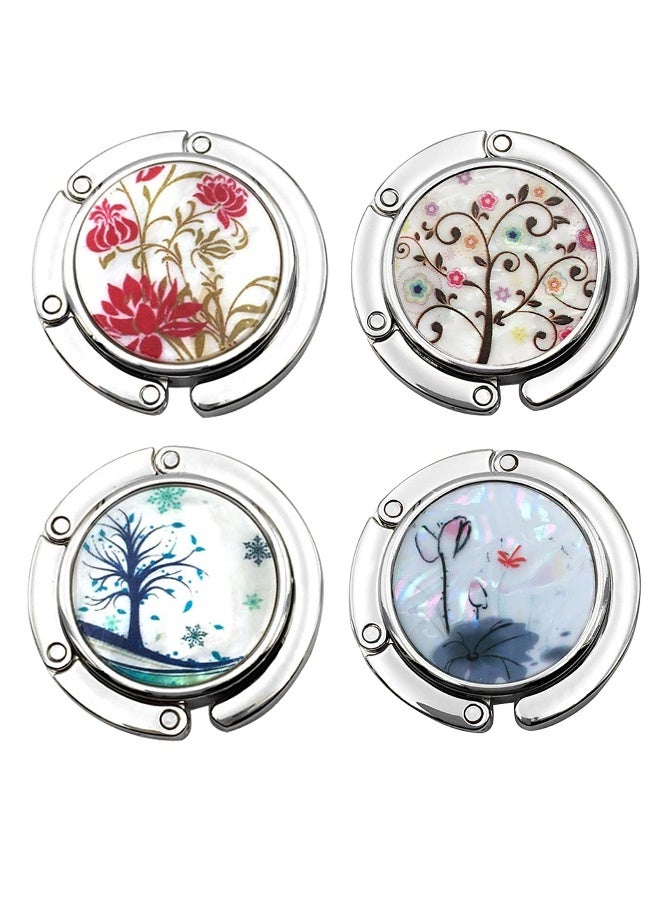 Handbag Hangers Set of 4 Purse Hook for Table Handbag Storage Folding Decor Table Hook Women's Bag Handbag Hanger Holder Mixed Color 1.77x3.54in - Image 1
