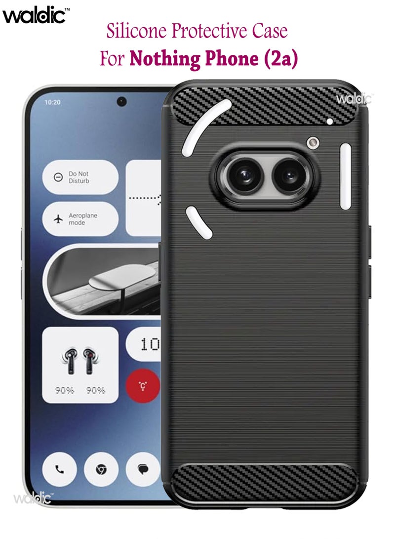 Waldic Nothing Phone (2a) Premium Case | Premium Silicone  Case Cover Designed for Nothing Phone (2a) | Nothing Phone (2a) Case Camera and Drop Protection Thin Protective Back Cover Case for Nothing Phone (2a) - Black - Image 1