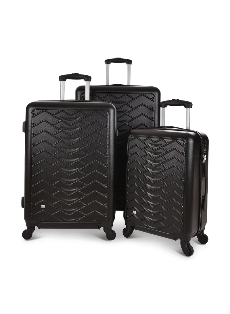Track Track ABS Trolley 3Pc Set CS135/3P Black
