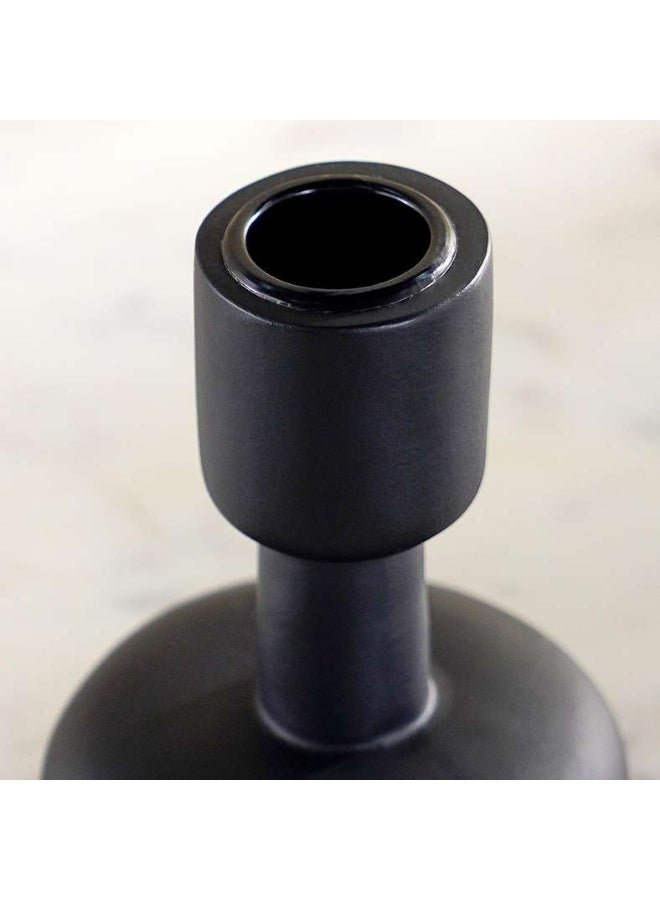 Pan Home Black Polyresin Candle Holder - 8x8x10cm - Image 2