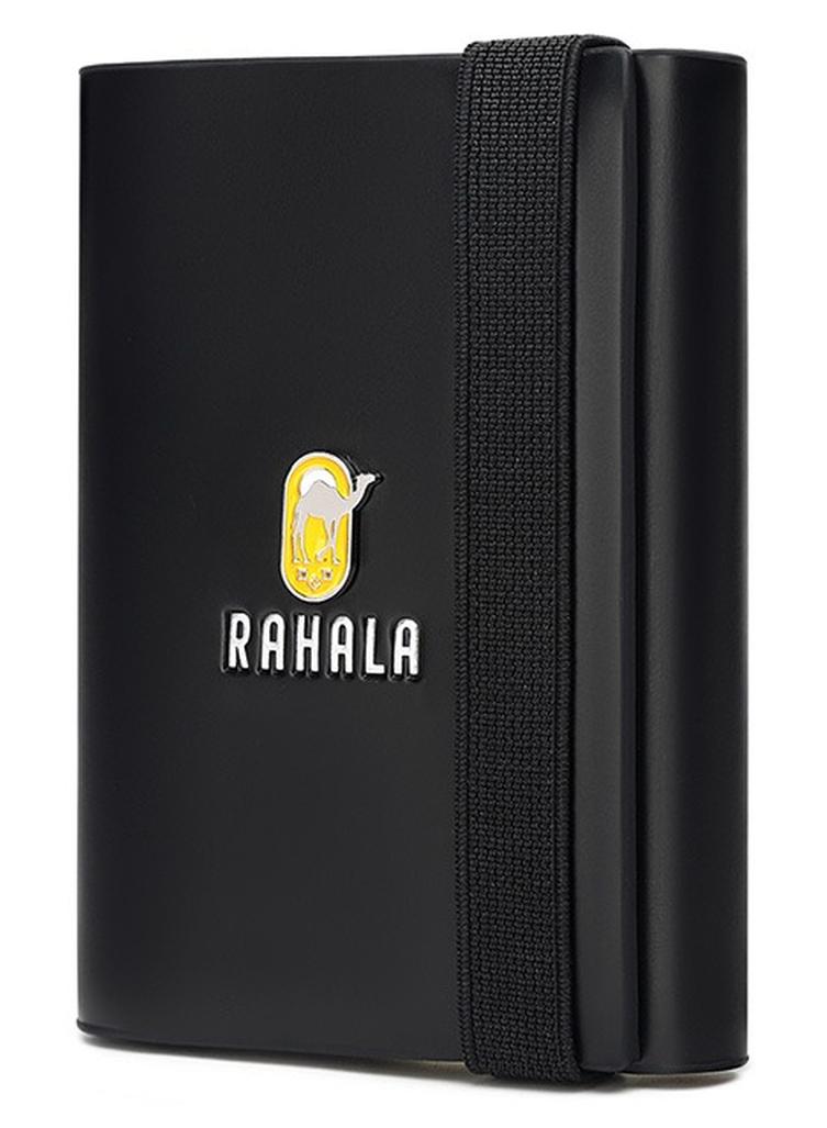 RAHALA RA103 Genuine Leather Multiple Card Slots Casual Trifold Wallet - Black - Image 1