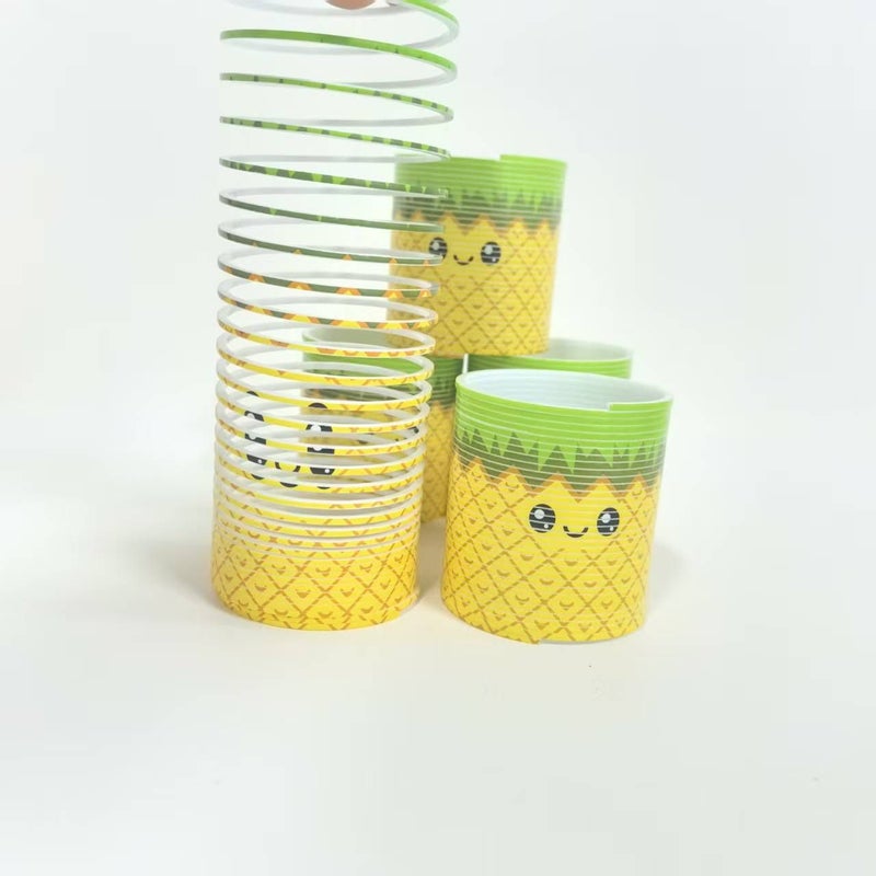 Rainbow Spring Toy For Kids With Pineapple Fruit Print Quantity 1pc Develops Color Recognition Skills Holiday Gift - Image 4