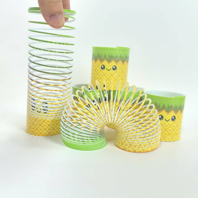 Rainbow Spring Toy For Kids With Pineapple Fruit Print Quantity 1pc Develops Color Recognition Skills Holiday Gift - Image 1