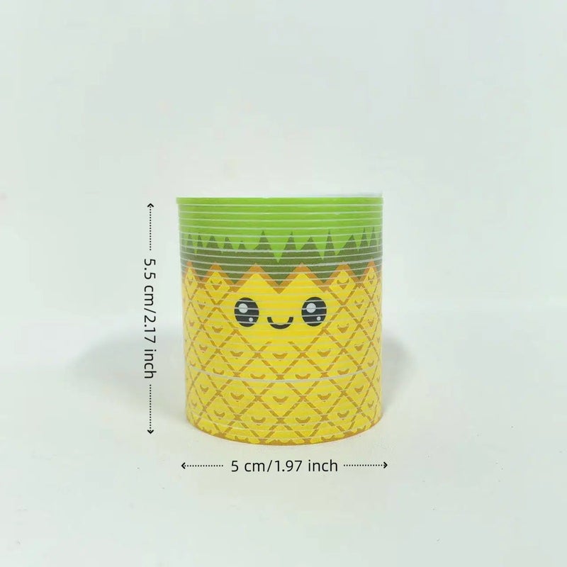 Rainbow Spring Toy For Kids With Pineapple Fruit Print Quantity 1pc Develops Color Recognition Skills Holiday Gift - Image 3