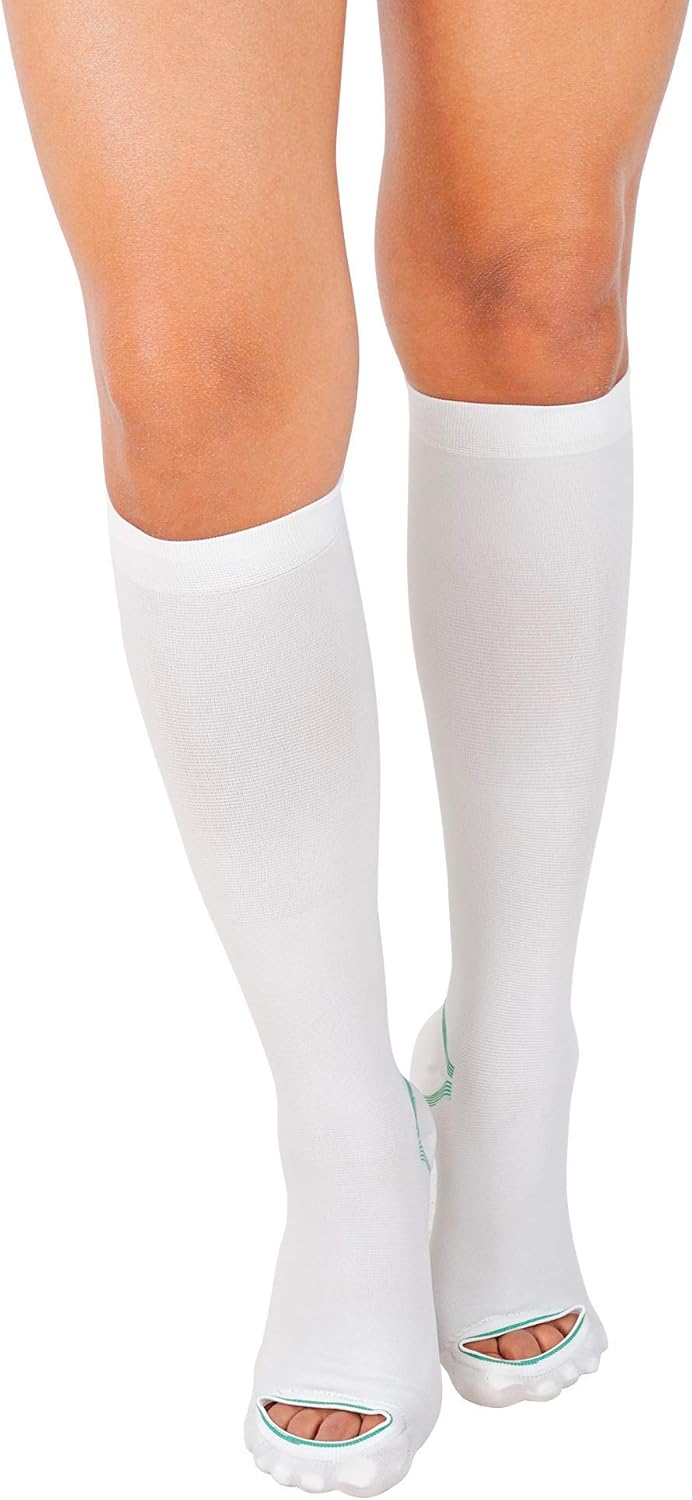 invera Anti Embolism Compression Stockings Knee High Unisex Ted Hose Socks 1520 mmHg Moderate Level - Image 2