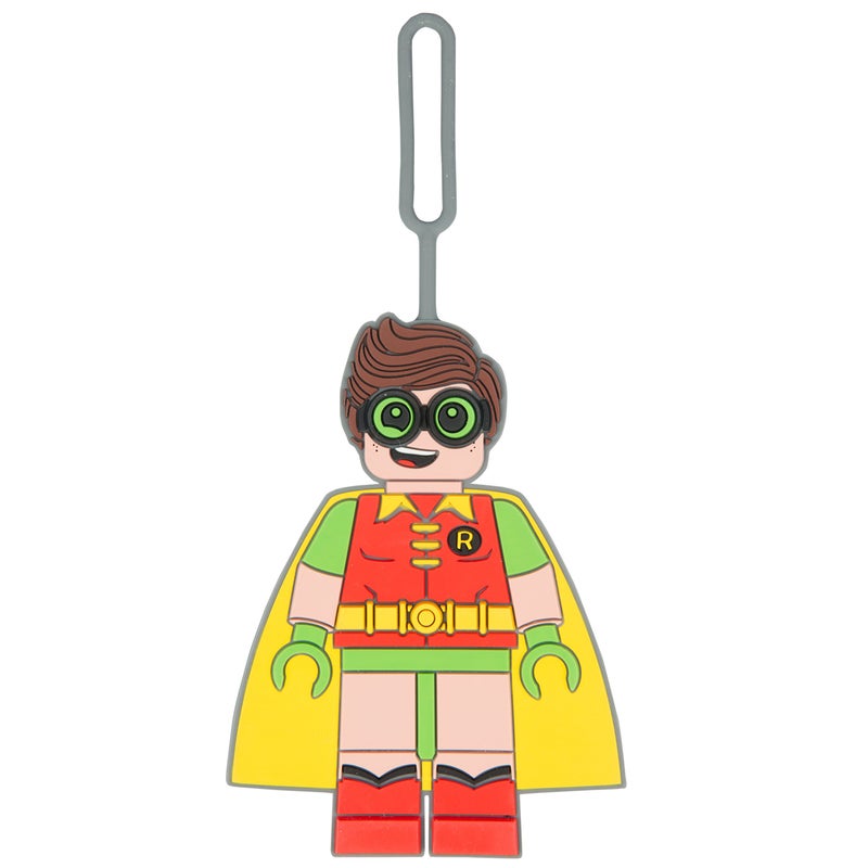 Lego Batman Movie Robin Silicone Luggage/Backpack Tag (51751), Identify Luggage for Spring Break or Summer Vacation - Image 1