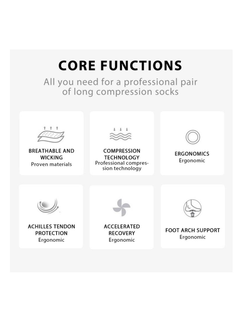 Generic - Zipper Compression Socks Men Women, elastic Closed Toe Compression Stocking Calf Knee High Suit Easy to on and off - Image 1