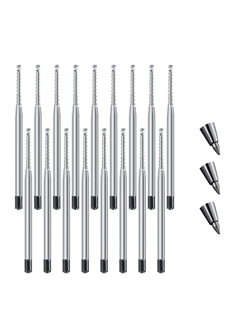 Generic 25 Set Replaceable Ballpoint Pen Refills with Spring Metal Ball Point Smooth Writing 0.5mm Replacement Refills Retractable Ballpoint Pen Refills for School Office Supplies Black  - Image 1
