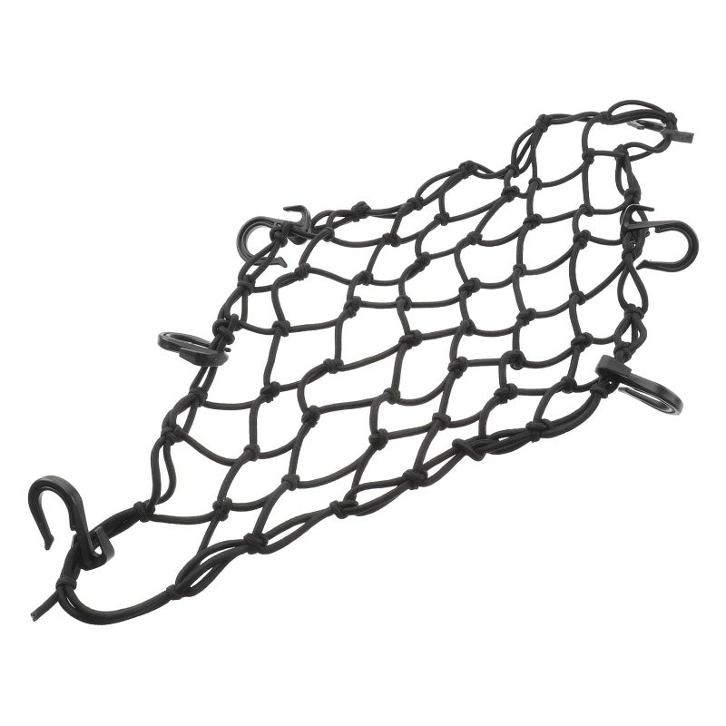 Heavy Duty Bungee Cargo Net 40x40cm 6 Hooks for Car Motorcycle Storage Organizer - Image 2