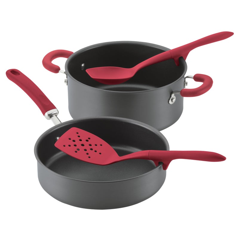 Rachael Ray Tools and Gadgets Lazy Tools Nonstick Kitchen/Cooking Utensil Set, 6 Piece - Red - Image 4