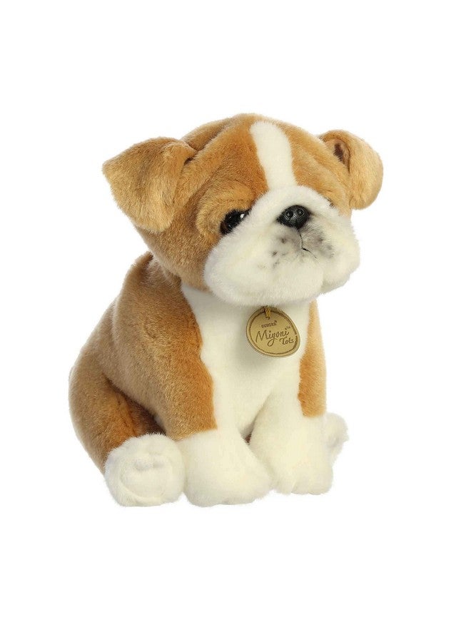Aurora® Adorable Miyoni® Tots Bulldog Pup Stuffed Animal - Lifelike Detail - Cherished Companionship - White 8.5 Inches - Image 2