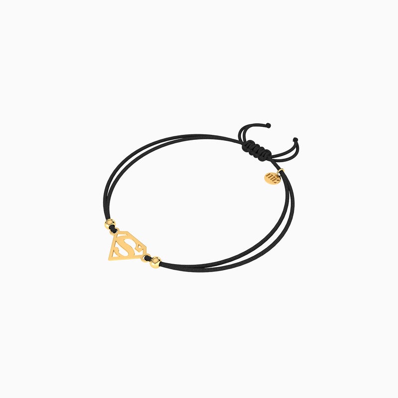 Miss L' by L'azurde Miss L Kids Supergirl Cord Bracelet In 14K Gold - Image 3
