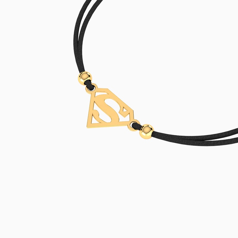 Miss L' by L'azurde Miss L Kids Supergirl Cord Bracelet In 14K Gold - Image 4