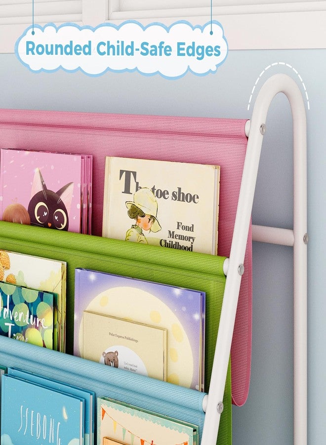 Tatub 4 Tier Kids Bookshelf for Kids Rooms, Metal Children Book Rack Montessori Bookshelf, Toddler Sling Bookrack Display for Nursery, Multicolor - Image 4