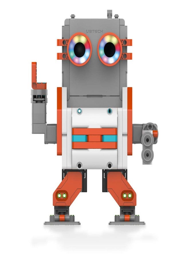 يو بي تيك سلسلة روبوتات UBTECH JIMU Astrobot: مجموعة Cosmos Kit/مجموعة تعليمية STEM للبناء والبرمجة تدعم التطبيق (387 قطعة وموصل)، برتقالي - Image 2