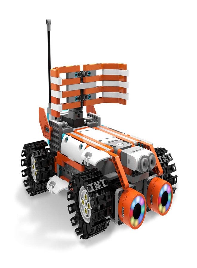 يو بي تيك سلسلة روبوتات UBTECH JIMU Astrobot: مجموعة Cosmos Kit/مجموعة تعليمية STEM للبناء والبرمجة تدعم التطبيق (387 قطعة وموصل)، برتقالي - Image 3